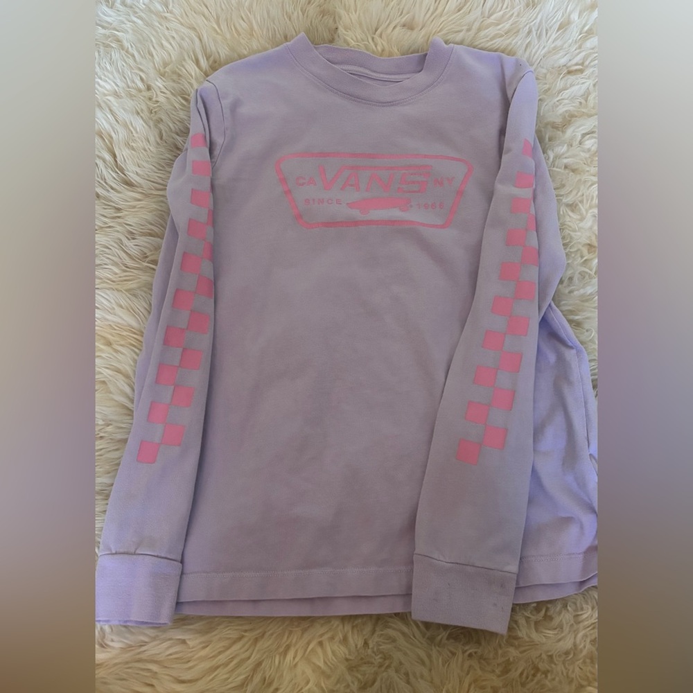 Vans Purple and Pink Long Sleeve Shirt